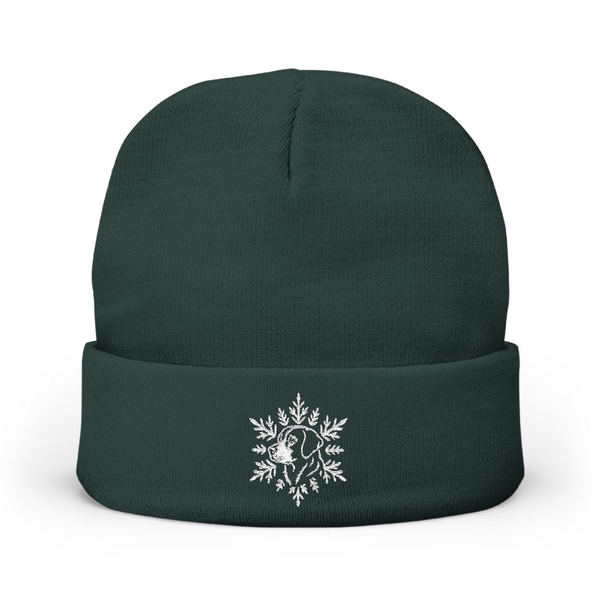 Labrador Retriever Beanie, Embroidered Lab Snowflake Winter Hat, Labrador Lover Gift, Dog Mom Beanie
