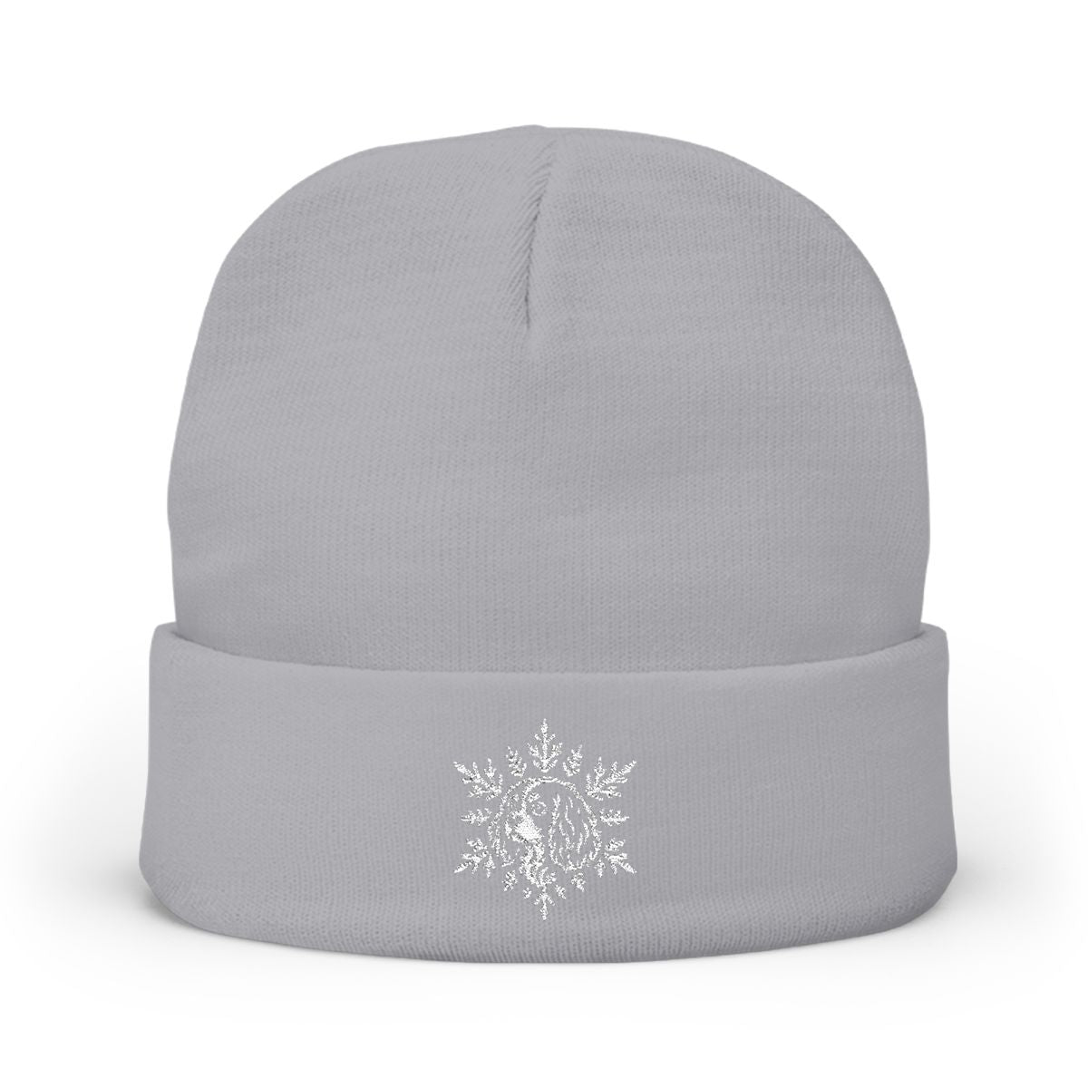 Cavalier King Charles Spaniel Beanie, Embroidered Dog Snowflake Winter Hat, Cavalier Lover Gift