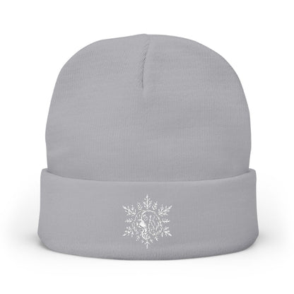 Cavalier King Charles Spaniel Beanie, Embroidered Dog Snowflake Winter Hat, Cavalier Lover Gift