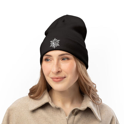 Cavalier King Charles Spaniel Beanie, Embroidered Dog Snowflake Winter Hat, Cavalier Lover Gift