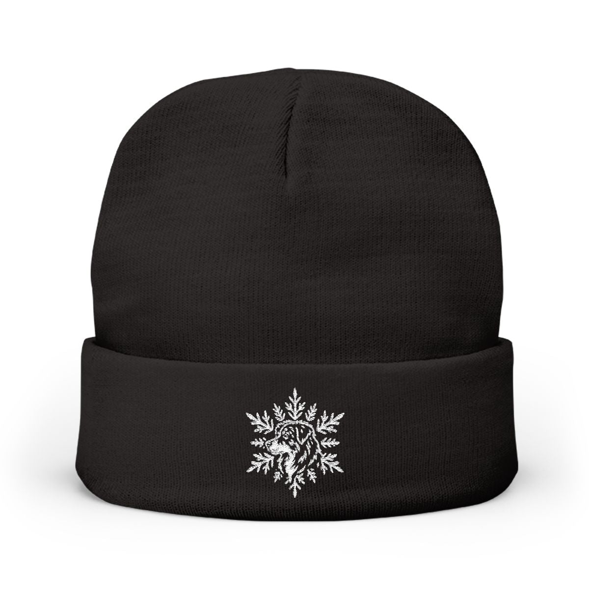 Australian Shepherd Beanie, Embroidered Aussie Snowflake Winter Hat, Australian Shepherd Lover Gift, Dog Mom Beanie