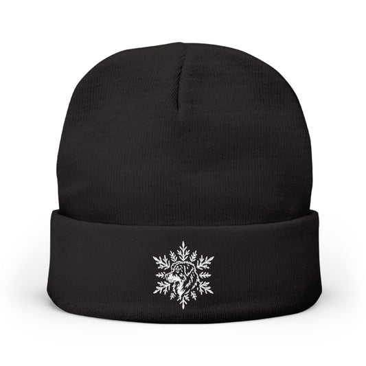 Australian Shepherd Beanie, Embroidered Aussie Snowflake Winter Hat, Australian Shepherd Lover Gift, Dog Mom Beanie