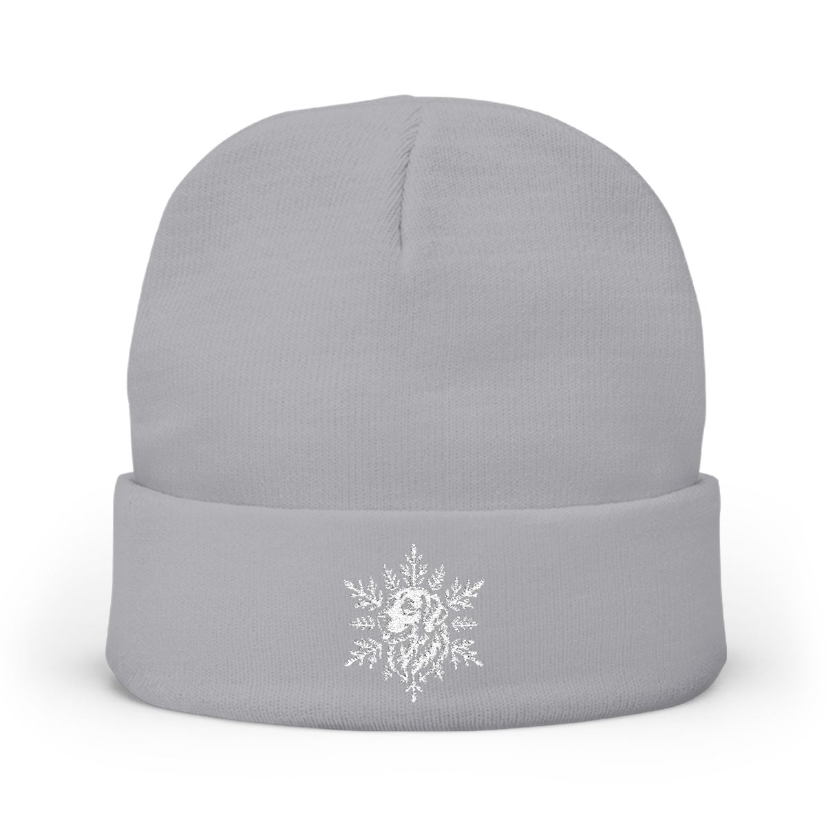 Golden Retriever Beanie, Embroidered Dog Snowflake Winter Hat, Golden Retriever Lover Gift