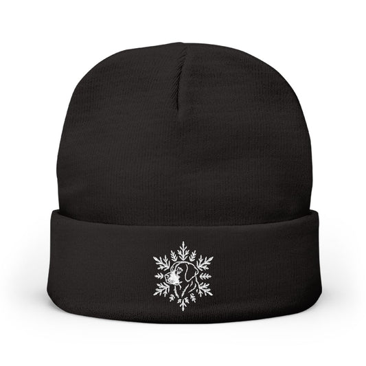 Embroidered Labrador Retriever Snowflake Beanie