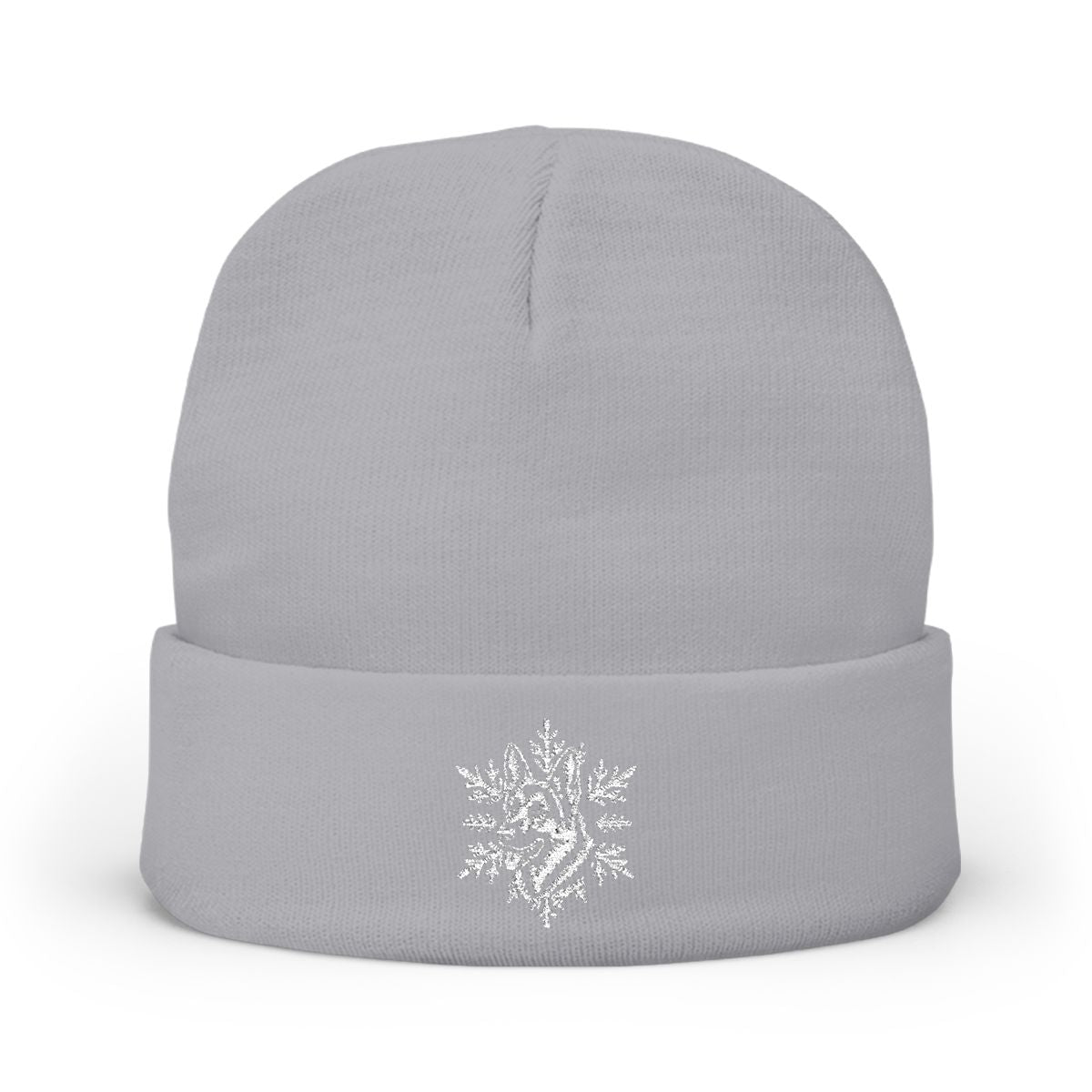 German Shepherd Beanie, Embroidered Dog Snowflake Winter Hat, German Shepherd Lover Gift