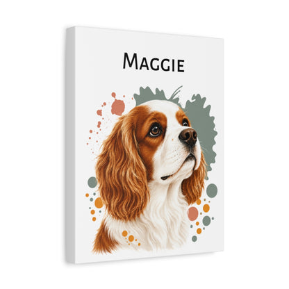 Personalized Blenheim Cavalier Canvas Wall Art