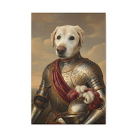Load image into Gallery viewer, Personalized Dog Knight Portrait, Custom Pet Armor Canvas
