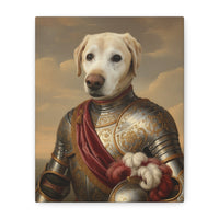 Load image into Gallery viewer, Personalized Dog Knight Portrait, Custom Pet Armor Canvas
