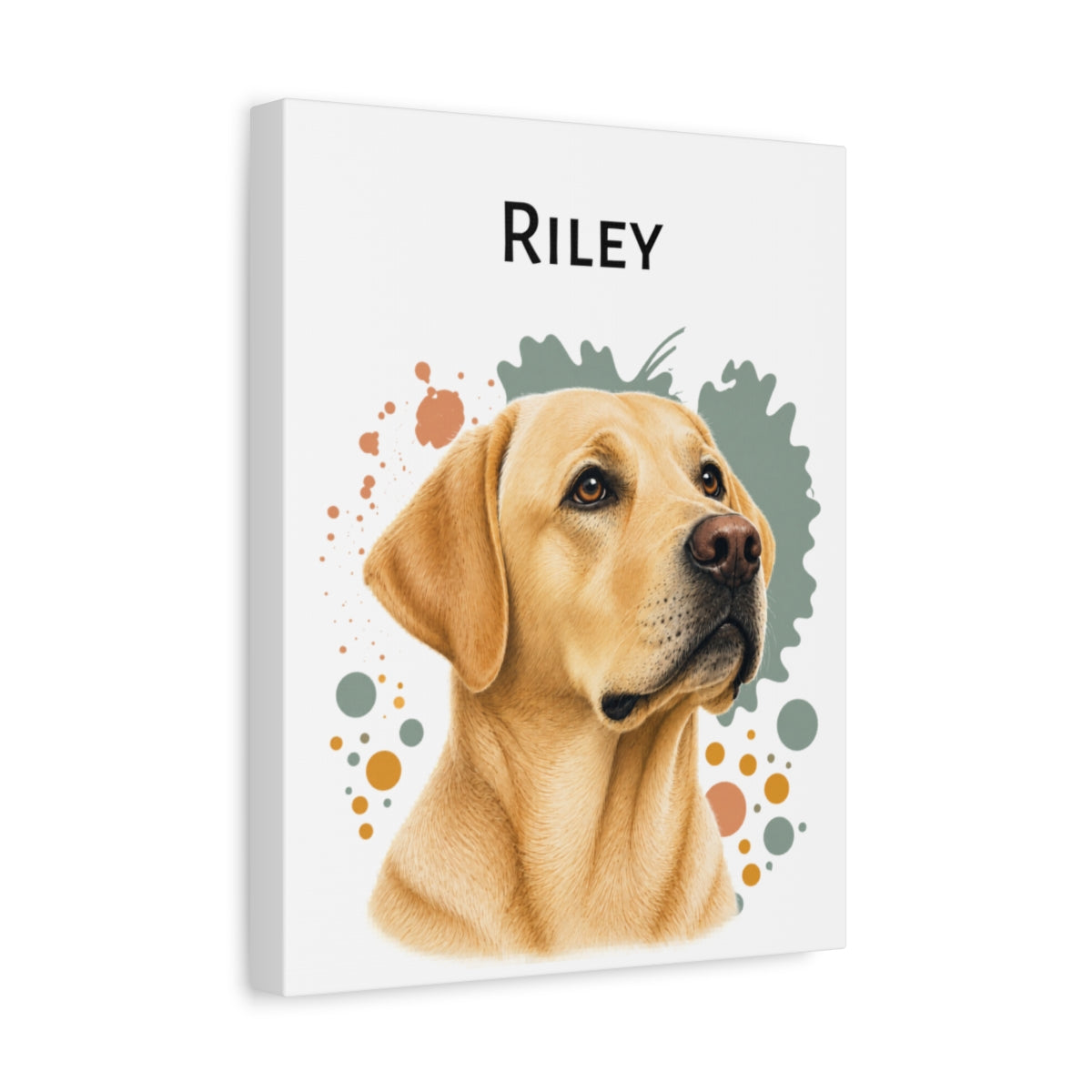 Personalized Yellow Lab Canvas, Custom Dog Name Portrait, Labrador Retriever Gift, Lab Lover Wall Art