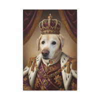 Load image into Gallery viewer, Personalized Royal King Dog Portrait – Custom Pet Art Canvas
