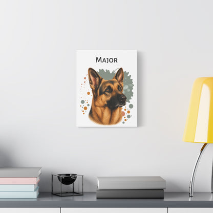 Personalized German Shepherd Canvas Wall Art