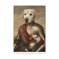 Load image into Gallery viewer, Personalized Dog Knight Portrait, Custom Pet Armor Canvas
