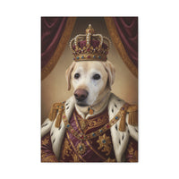 Load image into Gallery viewer, Personalized Royal King Dog Portrait – Custom Pet Art Canvas
