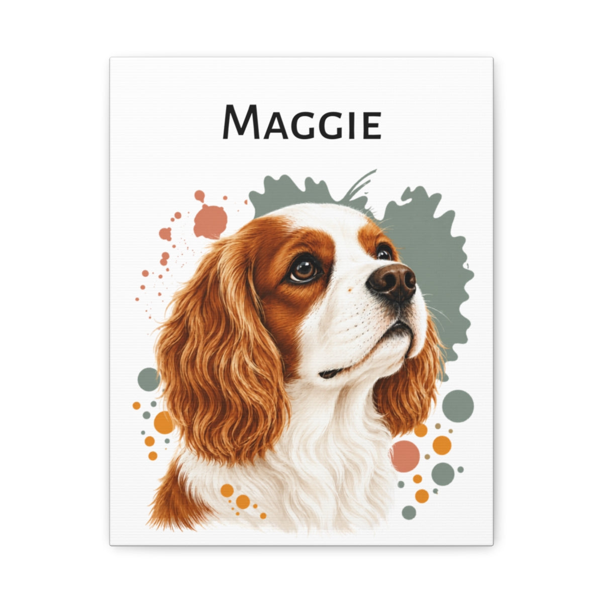 Personalized Blenheim Cavalier Canvas Wall Art