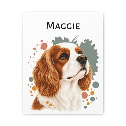 Personalized Blenheim Cavalier Canvas Wall Art