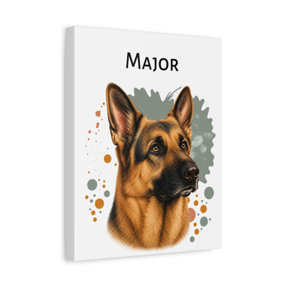 Personalized German Shepherd Canvas Wall Art