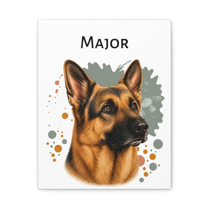 Personalized German Shepherd Canvas Wall Art