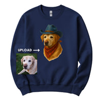 Load image into Gallery viewer, Customized Cowboy Pet Photo Portrait Shirt
