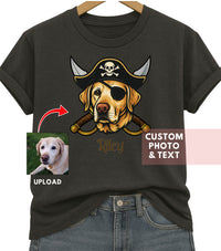 Load image into Gallery viewer, Personalized Paw-rate Pet Shirt, Custom Dog T-Shirt, Comfort Colors Tee, Unique Pet Art Gift, Animal Lover Gift, Pet Portrait Shirt
