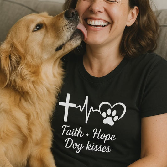 Faith Hope Dog Kisses Comfort Colors Shirt