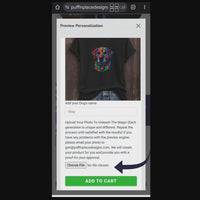 Load and play video in Gallery viewer, Personalized Pet Shirt — Fractured-Pattern Dog Art on Comfort Colors Tee
