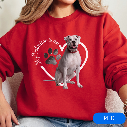 Valentine Boxer Sweatshirt, Boxer Mom, Valentine Heart Dog Sweatshirt, Gift for Dog Lover, Valentine Dog, Boxer