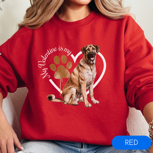 Valentine Anatolian Shepherd Sweatshirt, Anatolian Shepherd Mom, Valentine Heart Dog, Valentine Dog Sweatshirt, Gift for Dog Lover