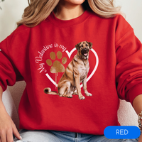 Load image into Gallery viewer, Valentine Anatolian Shepherd Sweatshirt, Anatolian Shepherd Mom, Valentine Heart Dog, Valentine Dog Sweatshirt, Gift for Dog Lover

