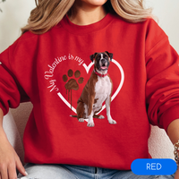 Load image into Gallery viewer, Valentine Boxer Sweatshirt, Boxer Mom, Valentine Heart Dog Sweatshirt, Valentine Dog, Gift for Dog Lover, Boxer
