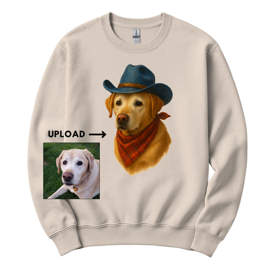 Customized Cowboy Pet Photo Portrait Shirt