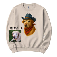 Load image into Gallery viewer, Customized Cowboy Pet Photo Portrait Shirt
