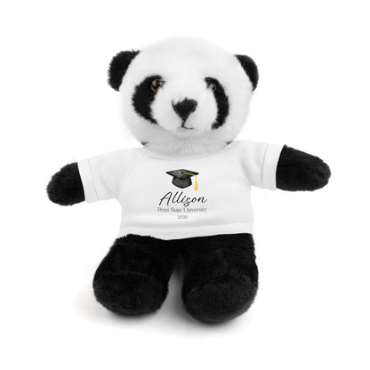 Personalized Graduation Plush Animal – Custom Grad Gift with Name, School & Year