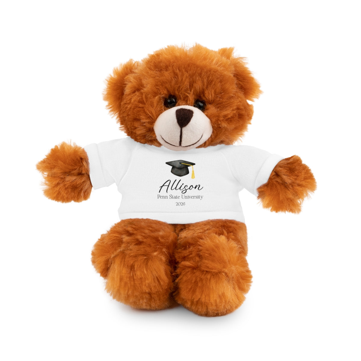 Personalized Graduation Plush Animal – Custom Grad Gift with Name, School & Year