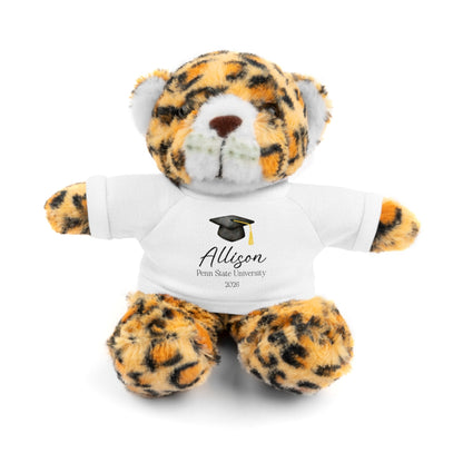 Personalized Graduation Plush Animal – Custom Grad Gift with Name, School & Year