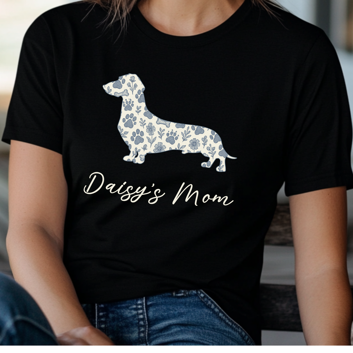 Personalized Dachshund Toile Dog Paw Shirt