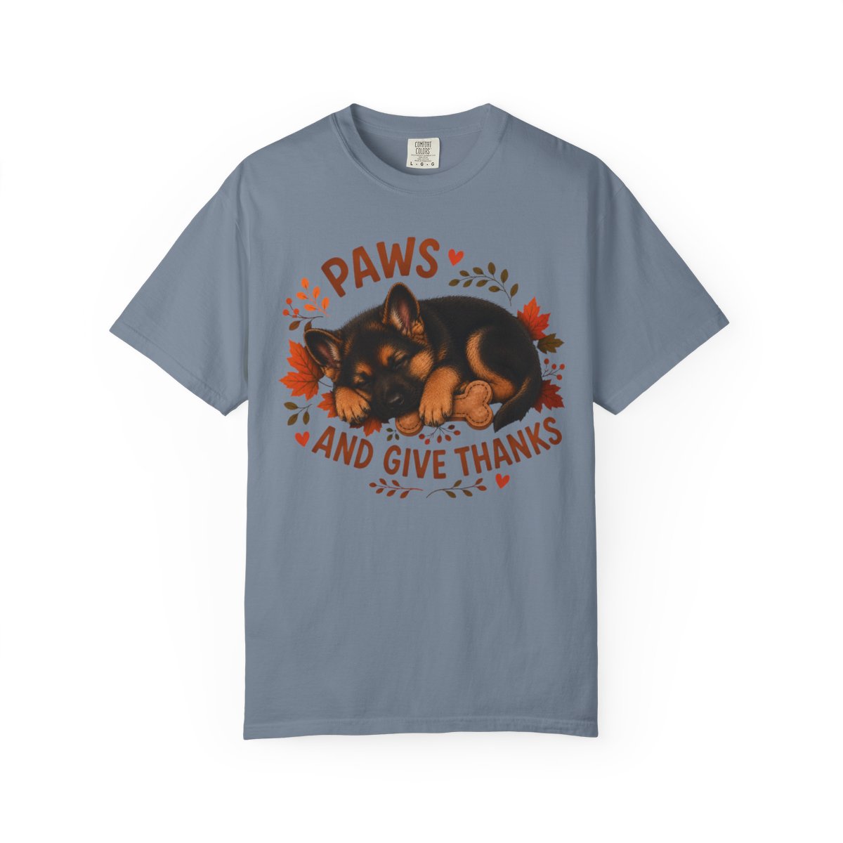 German Shepherd Thanksgiving Shirt, Paws Give Thanks Tee, Fall German Shepherd Lover Gift