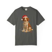 Load image into Gallery viewer, Brittany Spaniel Christmas Lights Shirt, Festive Holiday Tee for Bird Dog Fans
