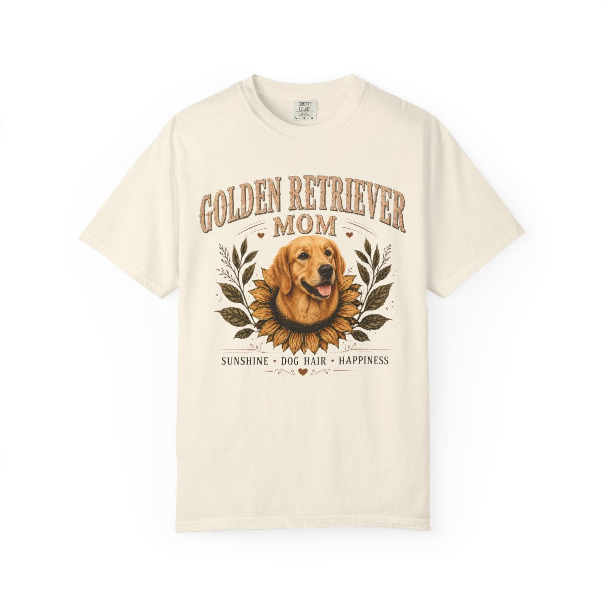 Golden Retriever Mom Shirt, Sunflower Golden Retriever Tee, Vintage Dog Lover Gift