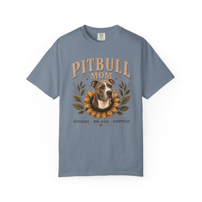 Pitbull Mom Sunflower Shirt