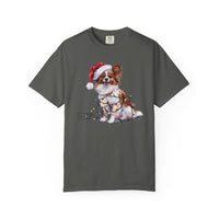 Load image into Gallery viewer, Papillon Christmas Lights Shirt, Festive Holiday Tee for Small Dog Lovers

