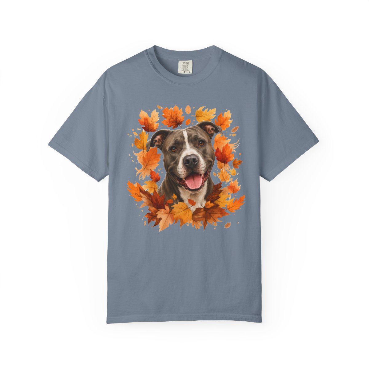 Pitbull Fall Shirt, Autumn Dog Mom Comfort Colors Tee