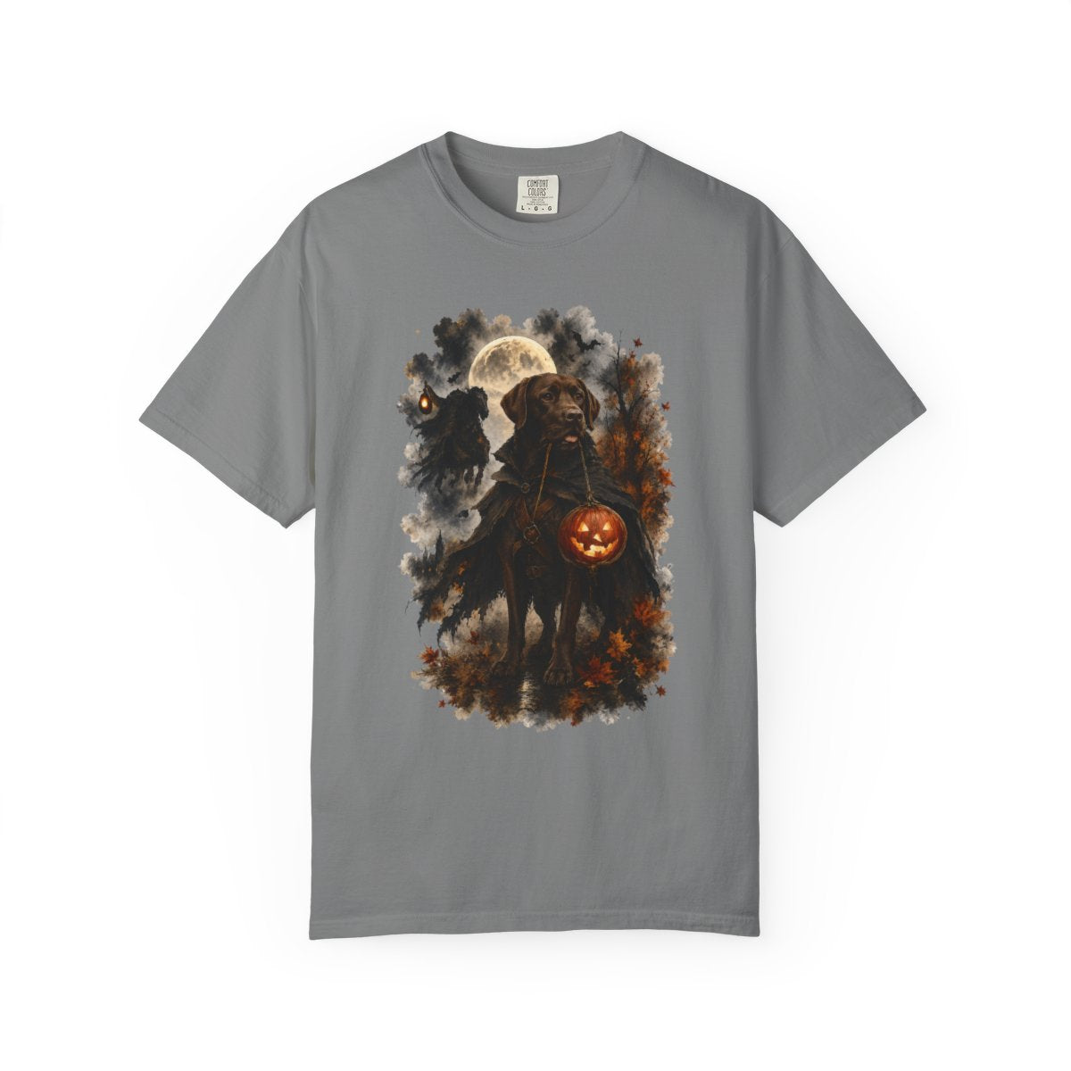 Chocolate Lab Headless Horseman Inspired Halloween Comfort Colors Shirt