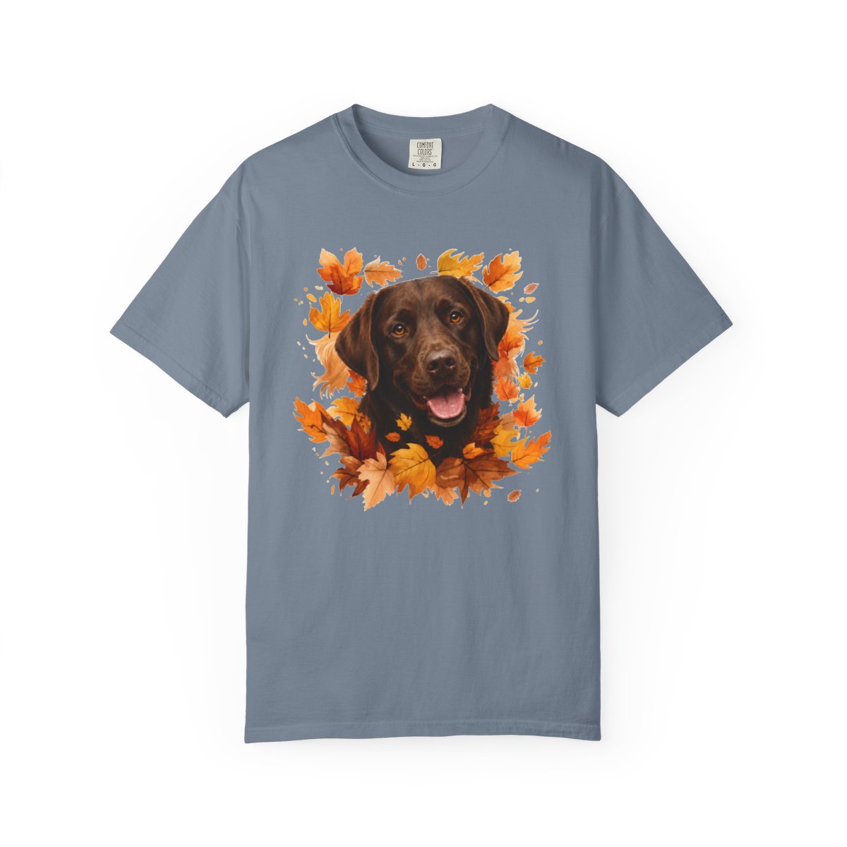 Chocolate Lab Fall Shirt, Autumn Dog Mom Comfort Colors Tee