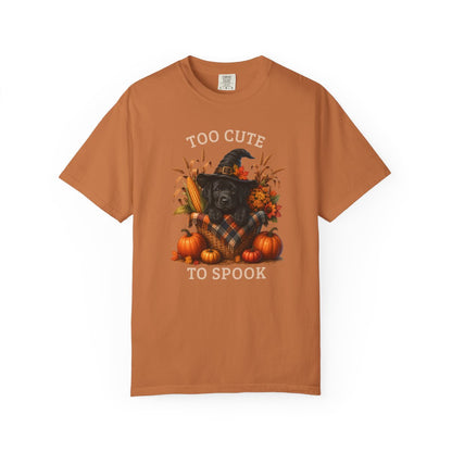 Black Lab Halloween Shirt, Too Cute To Spook Fall Dog Lover Tee