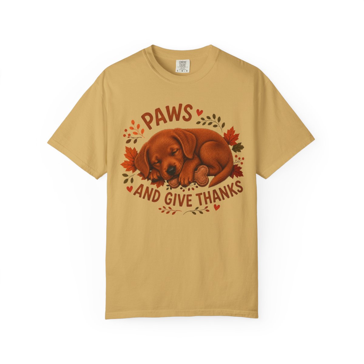 Fox Red Lab Thanksgiving Shirt, Paws Give Thanks Tee, Fall Labrador Retriever Lover Gift