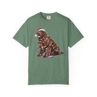 Load image into Gallery viewer, Brown Newfoundland Christmas Lights Shirt, Festive Holiday Tee for Newfie Lovers
