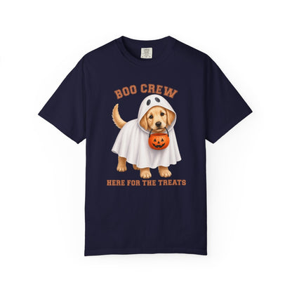 Golden Retriever Boo Crew Halloween Shirt, Here for the Treats Dog Mom Tee