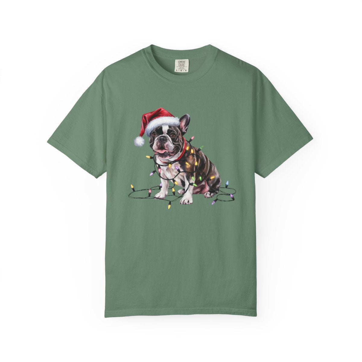 Christmas French Bulldog Shirt, Christmas Lights Dog Tee, Christmas Dog Tee, French Bulldog Mom Tshirt, Gift for Dog Lover, French Bulldog