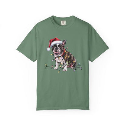 Christmas French Bulldog Shirt, Christmas Lights Dog Tee, Christmas Dog Tee, French Bulldog Mom Tshirt, Gift for Dog Lover, French Bulldog