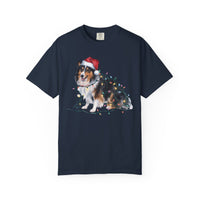Load image into Gallery viewer, Shetland Sheepdog Christmas Lights Shirt, Festive Holiday Tee for Sheltie Lovers
